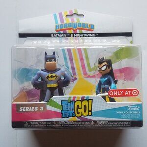 Heroworld Batman and nightwing Funko vinyl collectibles
